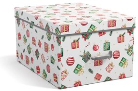 Kartónový úložný box s vekom/dekoratívny 37x50x15 cm Engla Christmas Storage – Bigso