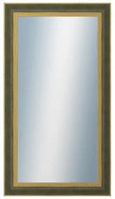 DANTIK - Zrkadlo v rámu, rozmer s rámom 50x90 cm z lišty ZVRATNÁ zelenozlatá plast (3070)