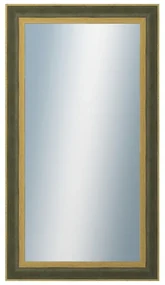 DANTIK - Zrkadlo v rámu, rozmer s rámom 50x90 cm z lišty ZVRATNÁ zelenozlatá plast (3070)