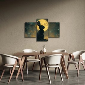 Obraz - Zajac s mesiacom (90x60 cm)