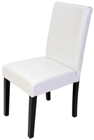 Jedálenská stolička Litta (SET 2 ks), tmavé nohy - Biela