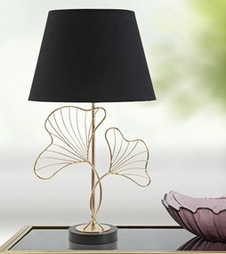 Stolná lampa Leaves 60 cm čierno-zlatá