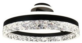 LED Stmievateľný prisadený luster LED/86W/230V 3000-6500K čierna + diaľkové ovládanie