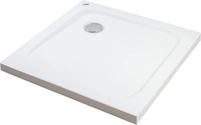 Coria 80x80x5 cm Štvorcová, akrylová sprchová vanička, so sifonom