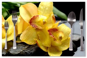 Sablio Prestieranie Žltá Orchidey: 40x30cm