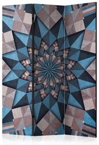 Artgeist Paraván - Star Mandala (Brown-Blue) [Room Dividers]
