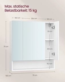 Zrkadlová skrinka BBK129W01