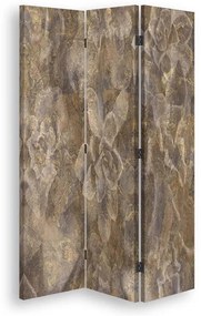 Ozdobný paraván, Měkká hnědá - 110x170 cm, trojdielny, korkový paraván