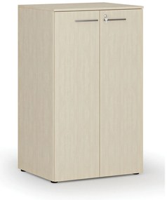 Kancelárska skriňa s dverami PRIMO WOOD, 3 police, 800 x 640 x 1335 mm, breza