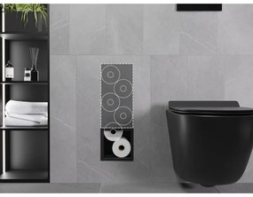 Mexen X-Wall-B, zabudovaný zásobník na toaletný papier, čierna matná, 1975