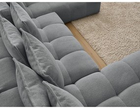 Tmavosivá ženilková rozkladacia/s úložným priestorom rohová pohovka (pravý roh/do tvaru "U") Everest – Bobochic Paris