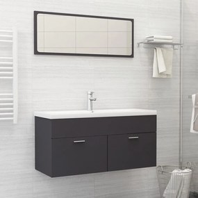 Súprava kúpeľňového nábytku sivá drevotrieska 3070894