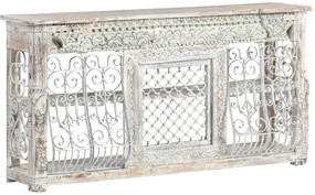 furniture-nabytek.cz - Masívny barový pult Zambezi z lakovaného dreva, biely – 180×45×95 cm