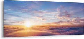 Obraz - Západ slnka nad mrakmi (120x50 cm)