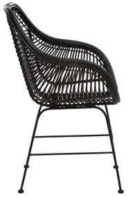 Čierne ratanové jedálenské stoličky v súprave 2 ks Kiran - Støraa