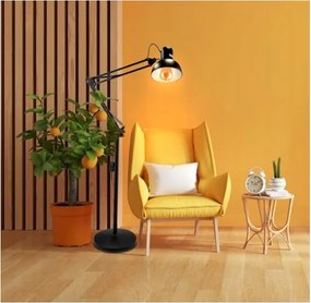 Stojacia lampa 1xE27/40W/230V čierna