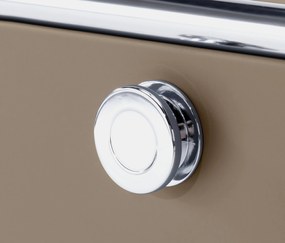 Nízky kovový stolík »CN3« s 3 výklopnými priečinkami, hnedosivý