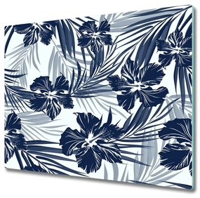 Sklenená doska na krájanie Tropické kvety 60x52 cm