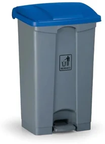 Nášľapný viacúčelový kôš na odpadky 87 l, 480 x 360 x 820 mm, modrá