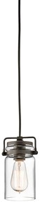 Elstead KL-BRINLEY-MP-OZ - Luster na lanku BRINLEY 1xE27/60W/230V antracit