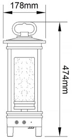 Kichler KL-SOUTH-HOPE-BT-B-OZ - LED Vonk. lampa s reproduktorom LED/3W/230V IP44