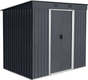 Záhradný domček BestBerg ZD-67AW / 4,3 m² / 197 × 217 × 202 cm / antracit/biela