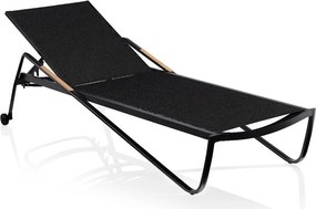 KETTLER DIAMOND hliníkové ležadlo s teakovými opierkami