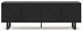 Čierny TV stolík 161x55x35 cm Peta – Marckeric