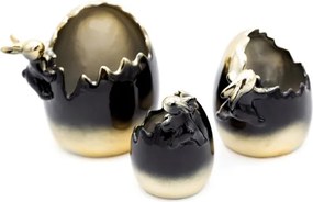 Veľkonočná dekorácia FIG 199 F čierna / zlatá (2 ks)