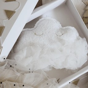 Závesná dekorácia obláčik biela 35x26x14cm