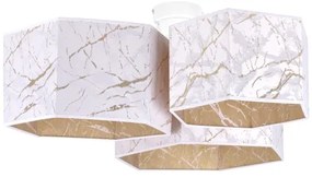 Duolla - Prisadený luster ROLLER TRIO HEX 3xE27/15W/230V biela/zlatá