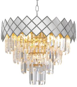 Luster na reťazi CARISMA 9xE14/40W/230V matný chróm