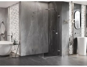 Mexen Lunar-F L, 1-krídlový sprchový kút so skladacími dverami, pravý, 70 x 70 cm, 8mm číre sklo, brúsená oceľ profil, 836L-070-070-97-00-P