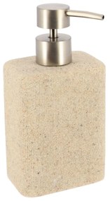Dávkovač mydla Fiorillo, piesková/s prvkami vo farbe nerez, 360 ml