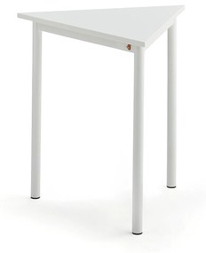 Stôl SONITUS TRIANGEL, 700x700x720 mm, HPL - biela, biela