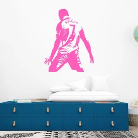 Veselá Stena Samolepka Futbalista Ronaldo Farba: růžová, Veľkosť: 40 x 51 cm