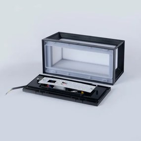 Brilagi - LED Vonkajšie nástenné svietidlo s pohybovým senzorom PARKER LED/12W/230V čierne IP44