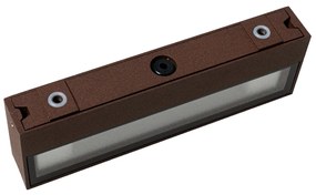 Moderné nástenné svietidlo hrdzavo hnedé 22 cm vrátane LED IP65 - Hannah