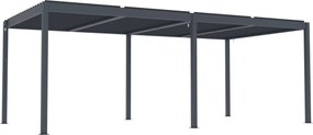 Hliníková bioklimatická pergola s lamelami BestBerg BBP-18G / 600 × 304 × 218 cm / sivá