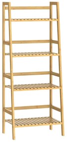 Bambusový regál ZOJA, 4 police, 48x32x123cm, hnedá Casaria