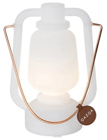 Stolná lampa nabíjateľná 22 cm IP44 biela - Storm Mini