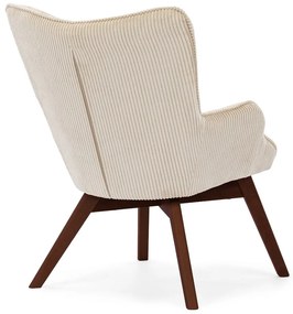 Béžové menčestrové kreslo Niko – Ropez