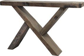 Konzolový stôl Grimaud z recyklovaného dreva hnedý Nature – 122*22*77 cm