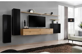 Obývacia stena Switch I Čierna /Wotan