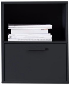 Čierny nástenný nočný stolík Keep by Hammel