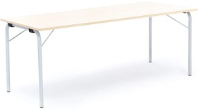 Skladací stôl NICKE, 1800x700x720 mm, laminát - breza, galvanizovaný