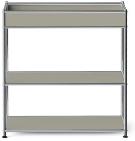 Kovová konzola »CN3 Slim Line« s poličkou, svetlosivá