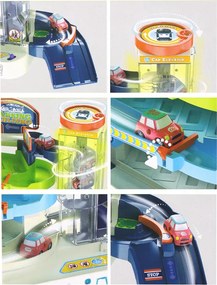 LEAN Toys Interaktívne viacpodlažné parkovisko pre autíčka svetlá a zvuky