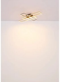 Globo 67208-40G -LED Stropné svietidlo DAKARI 40W/230V 3000K 60x80 cm čierna/zlatá