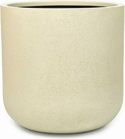 Okrúhly kvetináč CHICO, sklolaminát, priemer 40 x výška 40 cm, krémový